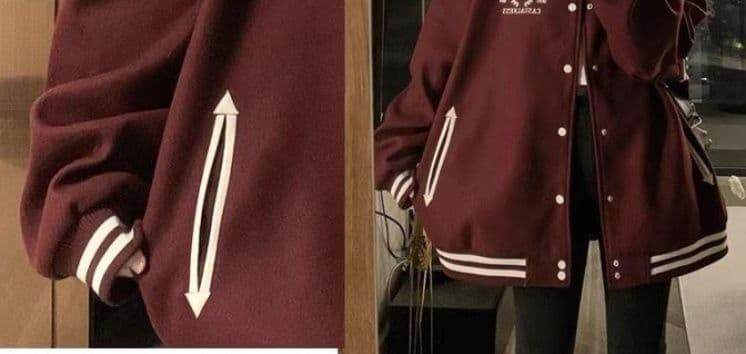 スタジャン 青 学生風クラシック野球ジャケット