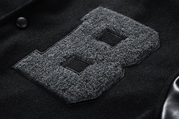 秋冬メンズスタジャン文字刺繍入り全4色 緑